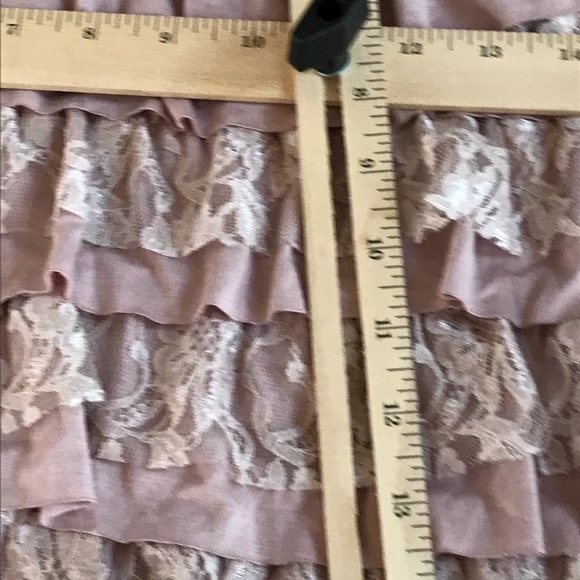 Kenar size size large pink tiered lace camisole shelf bra layered or tiered - Picture 10 of 13